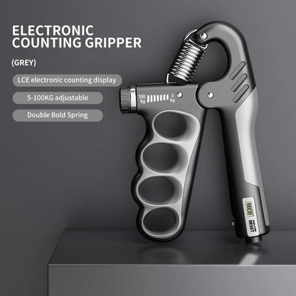 Electronic Hand Grip Exerciser Adjustable Strength Trainer With LCD Counter Forearm Muscle Recovery 6