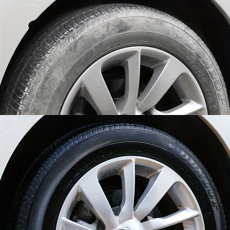 Durable Black Shiny Tire Wax Long Lasting Protection Crack Preventer Tire Shine And Whitening Polis 2