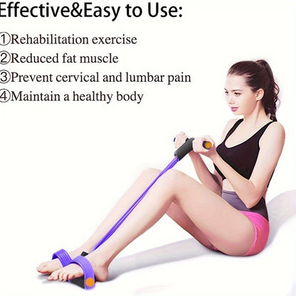 Resistance Band Tension Rope SixTube Tensioner SitUp Assistive Yoga Trainer MultiFunctional Fitness 3