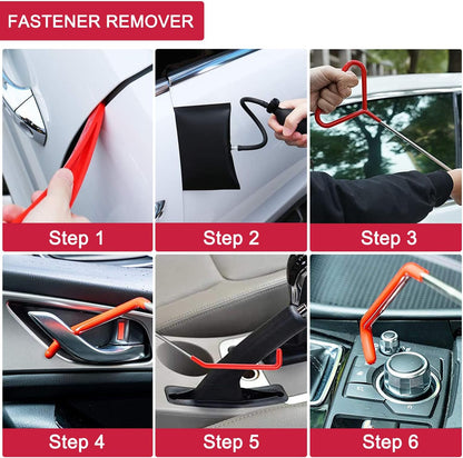 Auto Window Door Open Fixing Kit, Inflatable Air Pump, Car Door Tool Set, Long Reach Tools with Carrying Bag