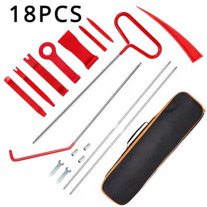 Auto Window Door Open Fixing Kit, Inflatable Air Pump, Car Door Tool Set, Long Reach Tools with Carrying Bag