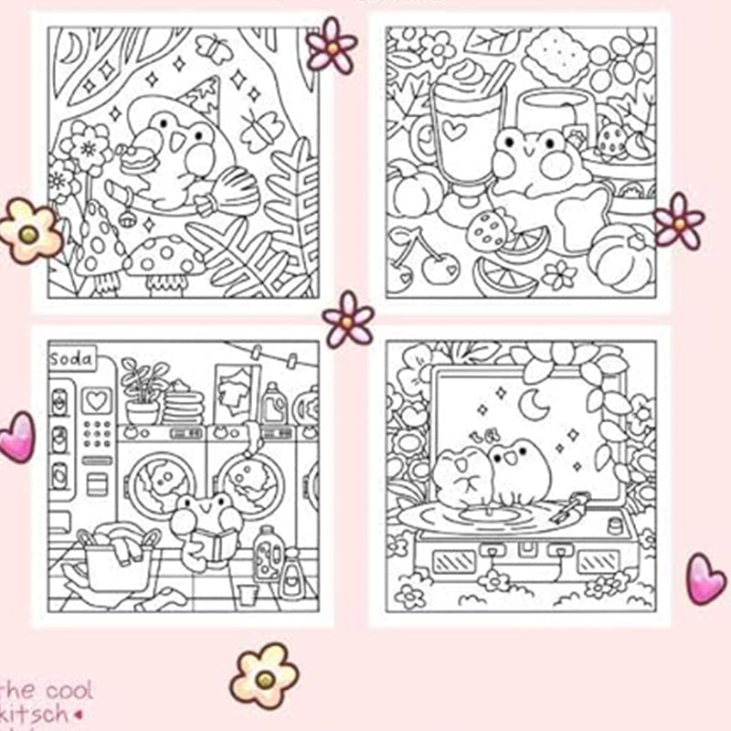 Froggy Days, Frog Coloring Book, Adorable Frog Adventures, Relaxing Coloring for All Ages, Stress Relief