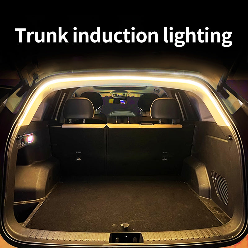LED Trunk Light Strip, Automatic Sensing, Wiring Free Car Ambient Interior Decoration, High Brightness Tailgate Lighting