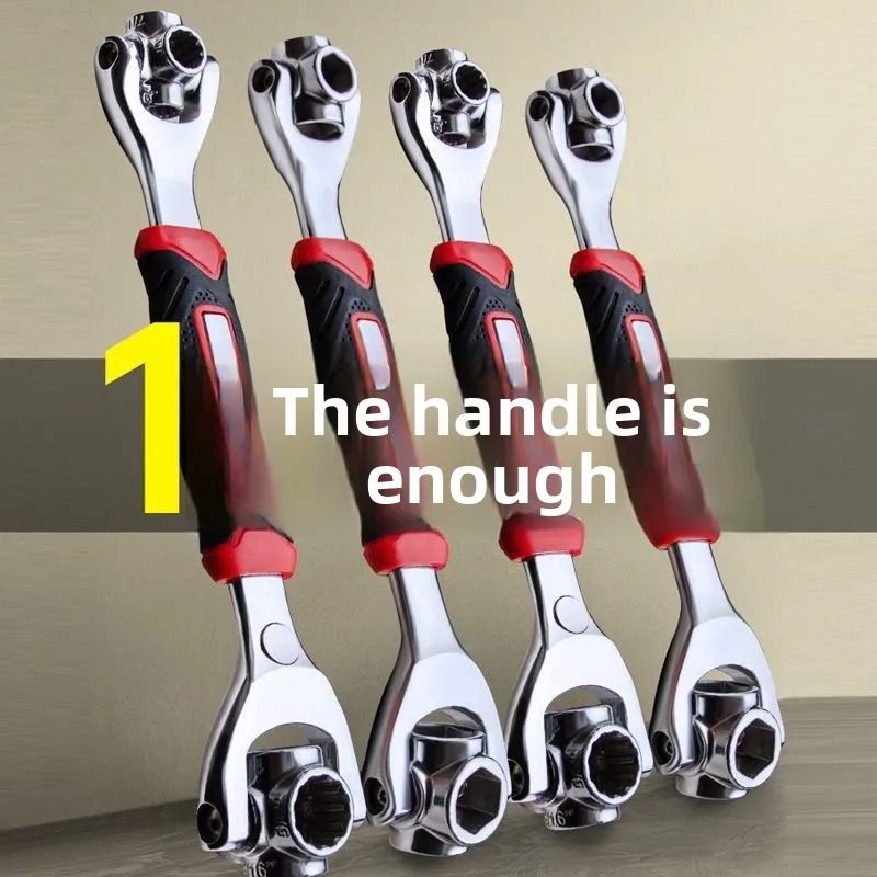German Universal Wrench  52in1 MultiFunction Adjustable Socket Wrench With CrV Steel For Home And A 5