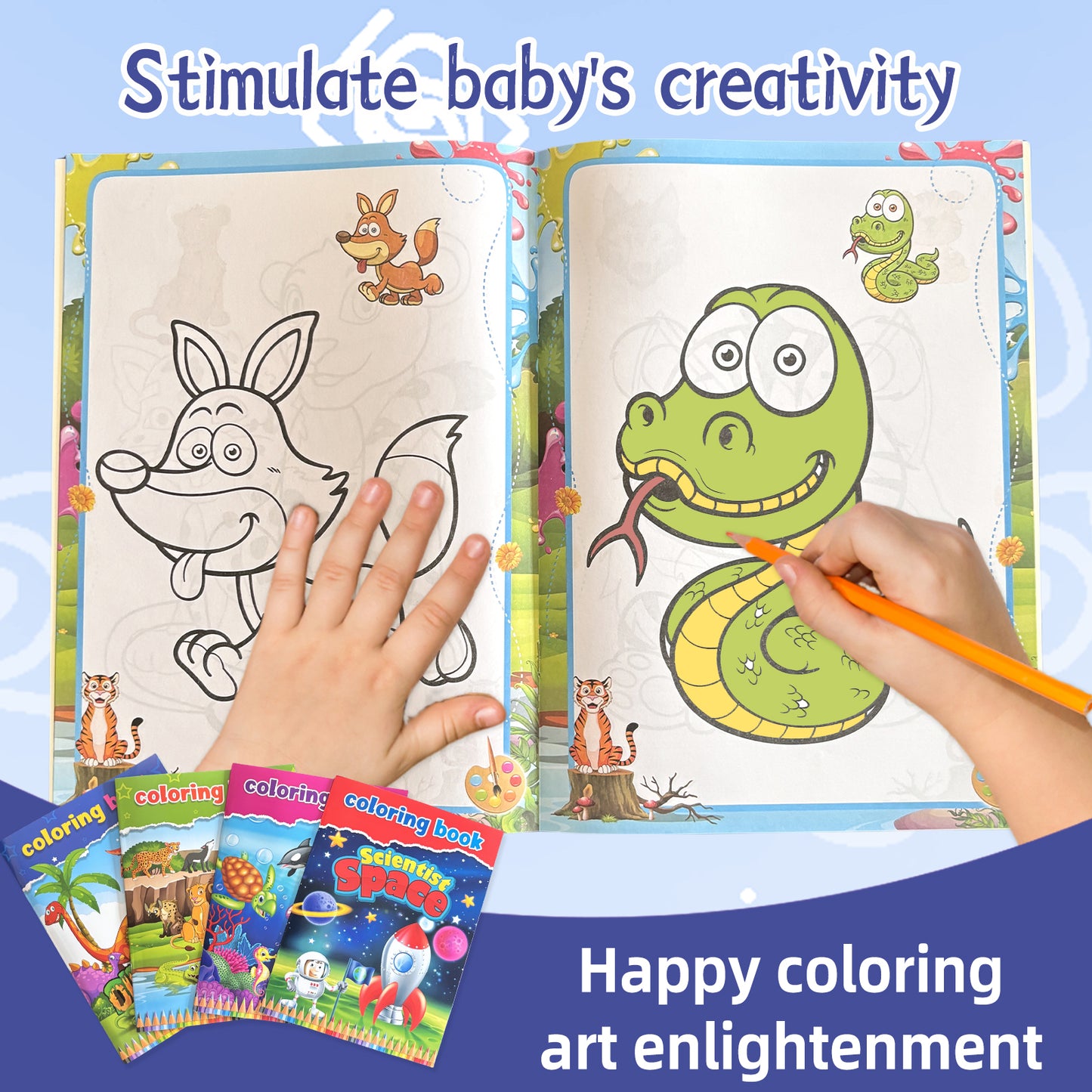 Childrens Drawing Book, Educational Toy, Color Filling Graffiti Picture Book, Creative Gift for Concentration