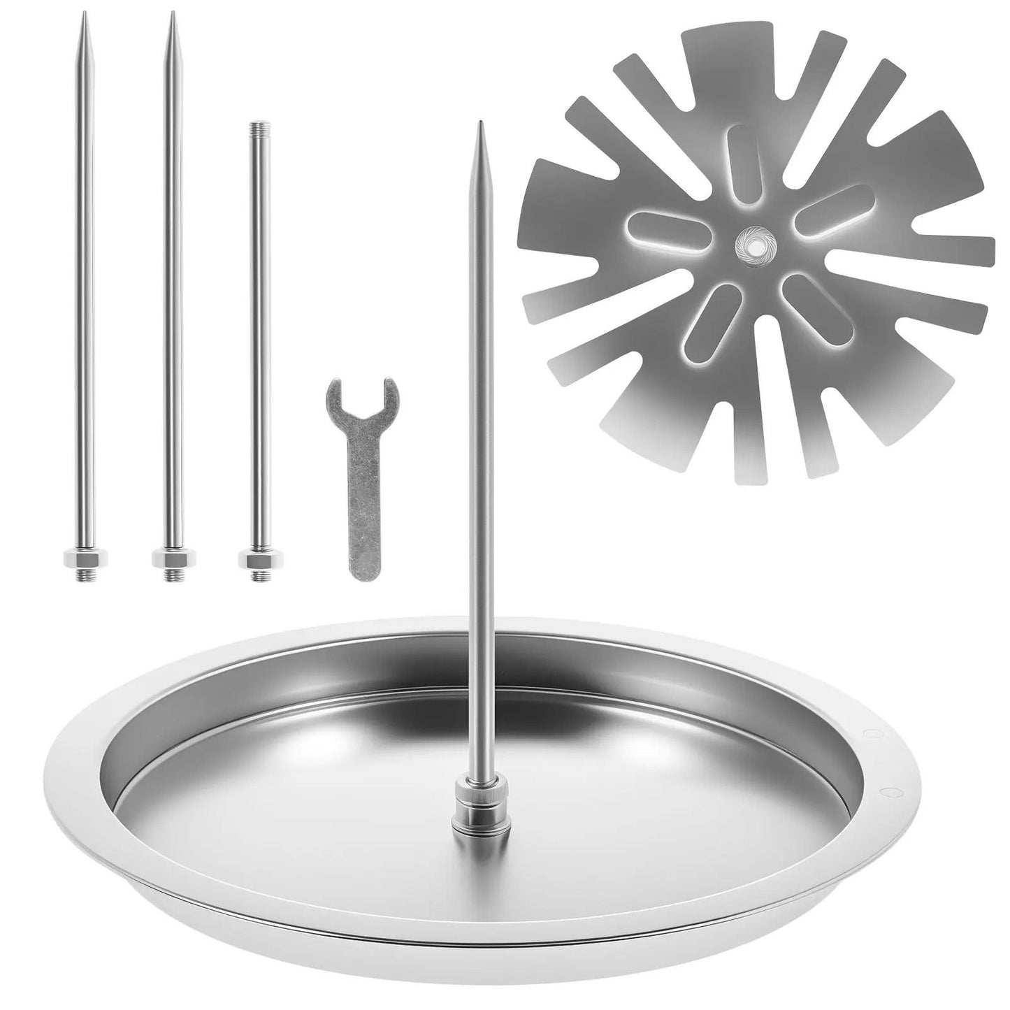 Al Pastor Vertical Barbecue Skewer Stand With Stainless Steel Tray 7