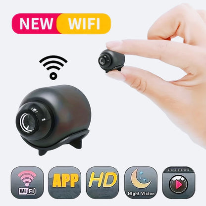 WiFi Mini Camera HD, Indoor Baby Monitor, Security Surveillance, Night Vision IP Cam, Audio Video Recorder