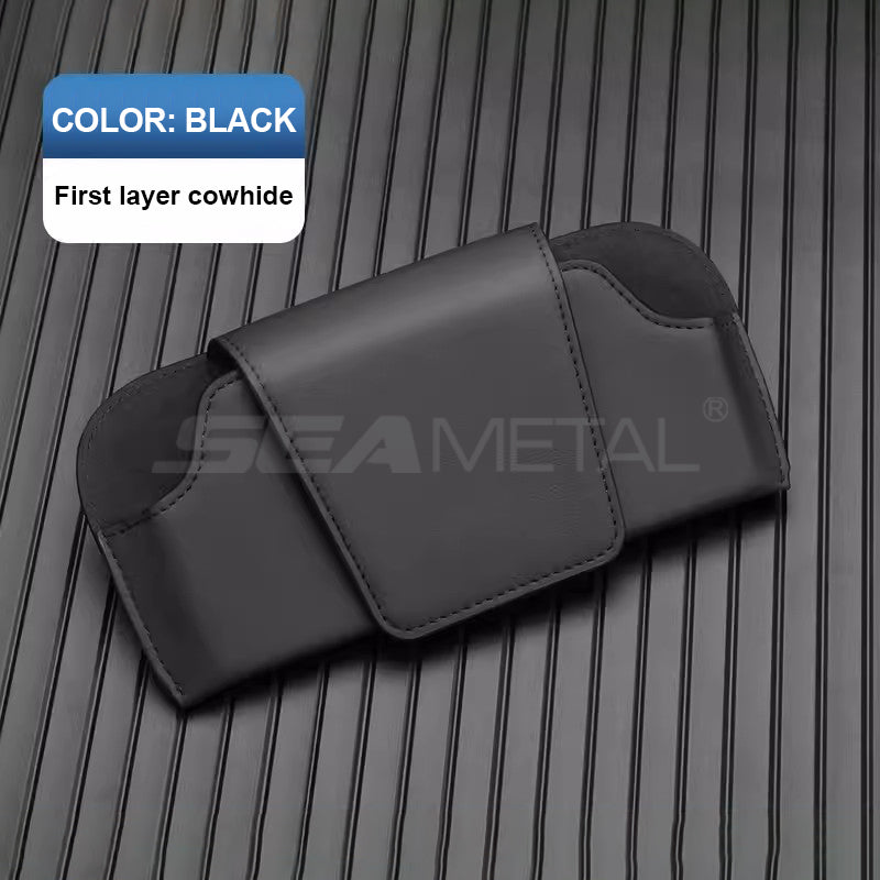 Auto Sun Visor Suede Glasses Holder Car Glasses Case Universal Sunglasses Clip Card And Ticket Hold 7