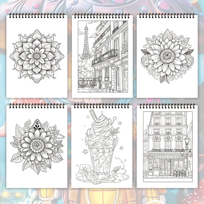 Stress Relief Coloring Book for Teenagers, Unique Patterns, Perfect Easter, Birthday, Valentine's Day Gift