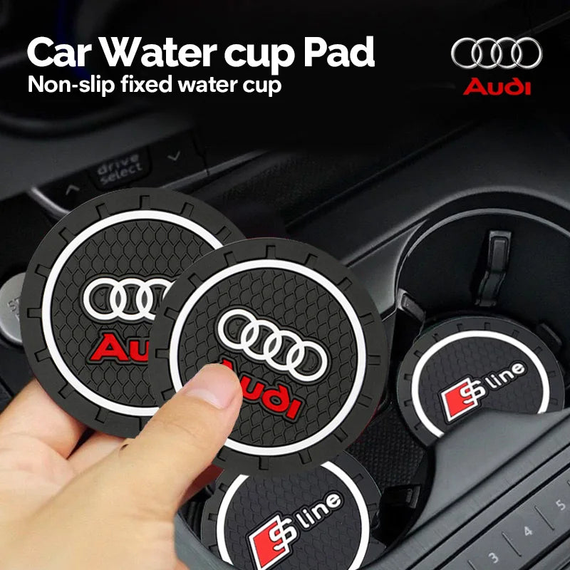 Silica Gel Car Coaster, Waterproof Anti Slip Pad, Water Cup Bottle Holder, For Audi A Series and Q Series