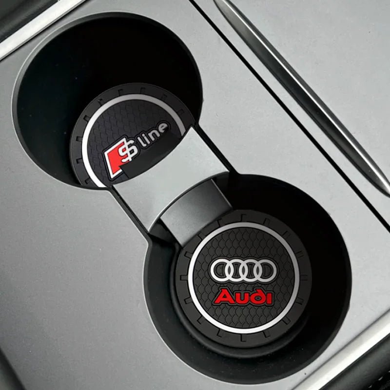 Silica Gel Car Coaster Waterproof Anti Slip Pad Water Cup Bottle Holder For Audi A Series And Q Ser 2
