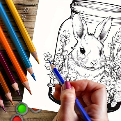 Stress Relief Coloring Book Magical Glass Jar Designs For Soothing Anxiety And Mood Reduction 1