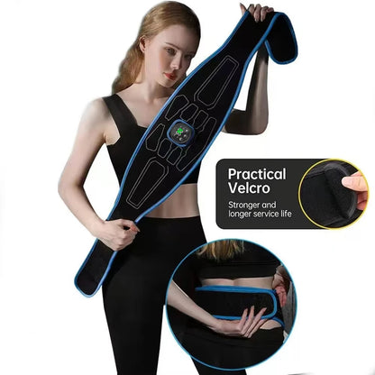 Electric Muscle Stimulator EMS Abdominal Trainer Belt Portable Fitness Massager Body Slimming Waist 4