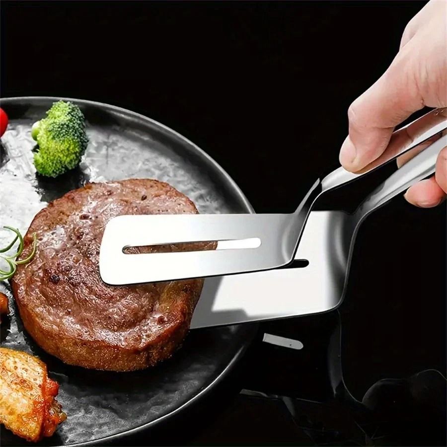 Multifunctional Stainless Steel Food Tongs For BBQ Bread Frying And Cooking 1