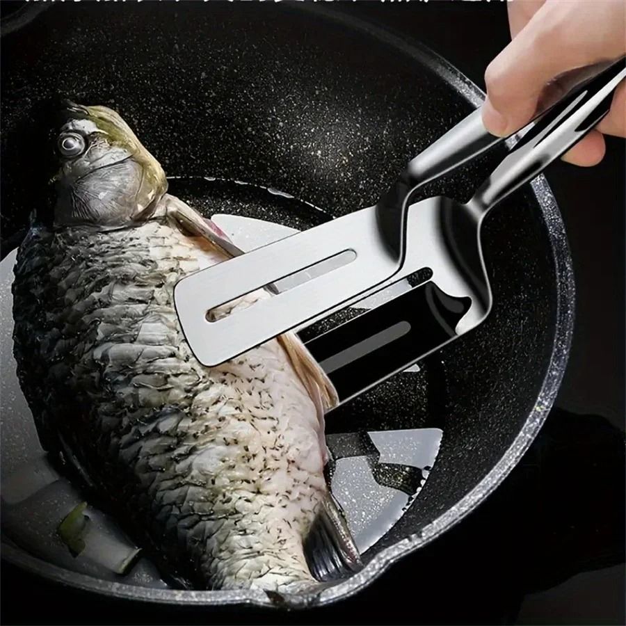 Multifunctional Stainless Steel Food Tongs For BBQ Bread Frying And Cooking 3