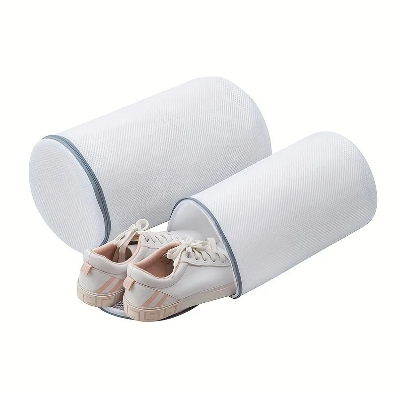 Durable Mesh Shoe And Laundry Washing Bag With Zipper Closure 1