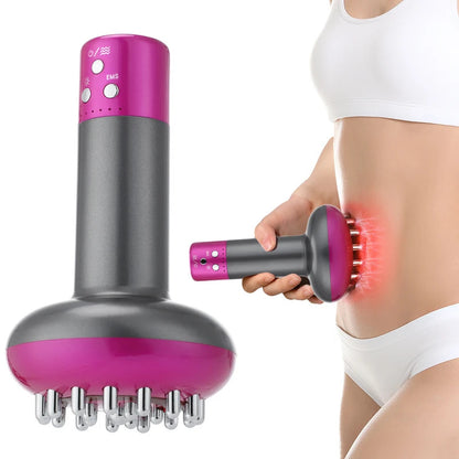Heating Meridian Scraping Brush, Rechargeable Guasha Body Shaping Massager, Lymphatic Detox, Fat Burner for Relaxation