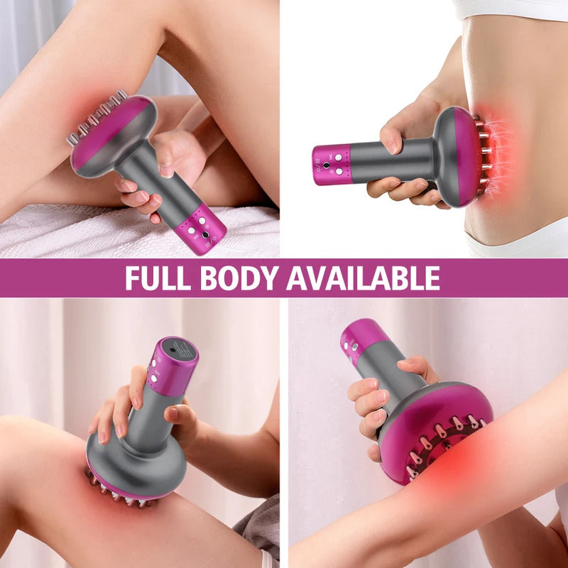 Heating Meridian Scraping Brush Rechargeable Guasha Body Shaping Massager Lymphatic Detox Fat Burne 5