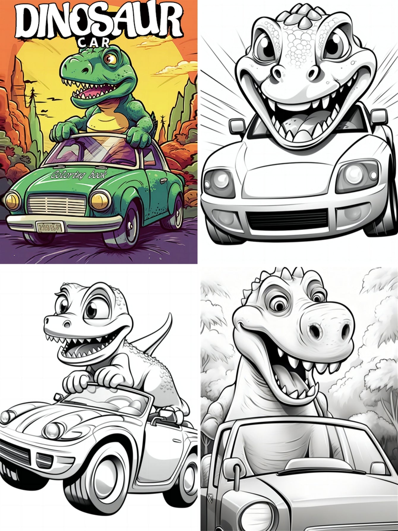 Original Dinosaur Art Coloring Book, A Thickened Paper Gift for Holidays, Birthday, and Christmas