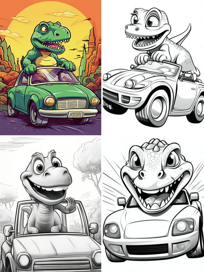 Original Dinosaur Art Coloring Book, A Thickened Paper Gift for Holidays, Birthday, and Christmas