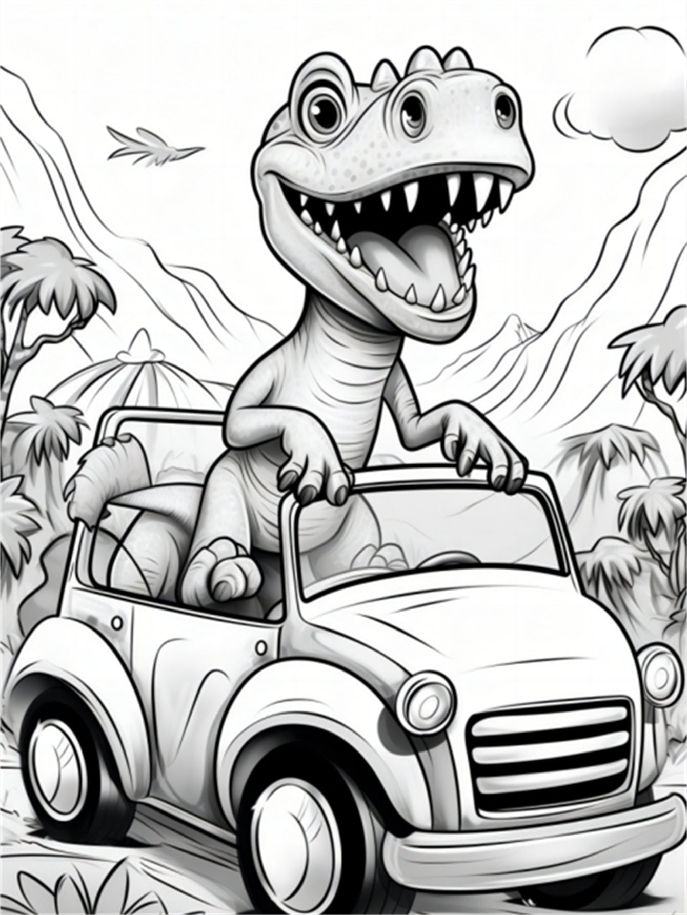 Original Dinosaur Art Coloring Book, A Thickened Paper Gift for Holidays, Birthday, and Christmas