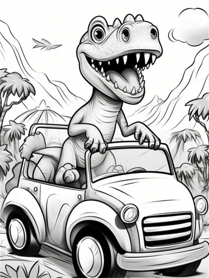 Original Dinosaur Art Coloring Book, A Thickened Paper Gift for Holidays, Birthday, and Christmas