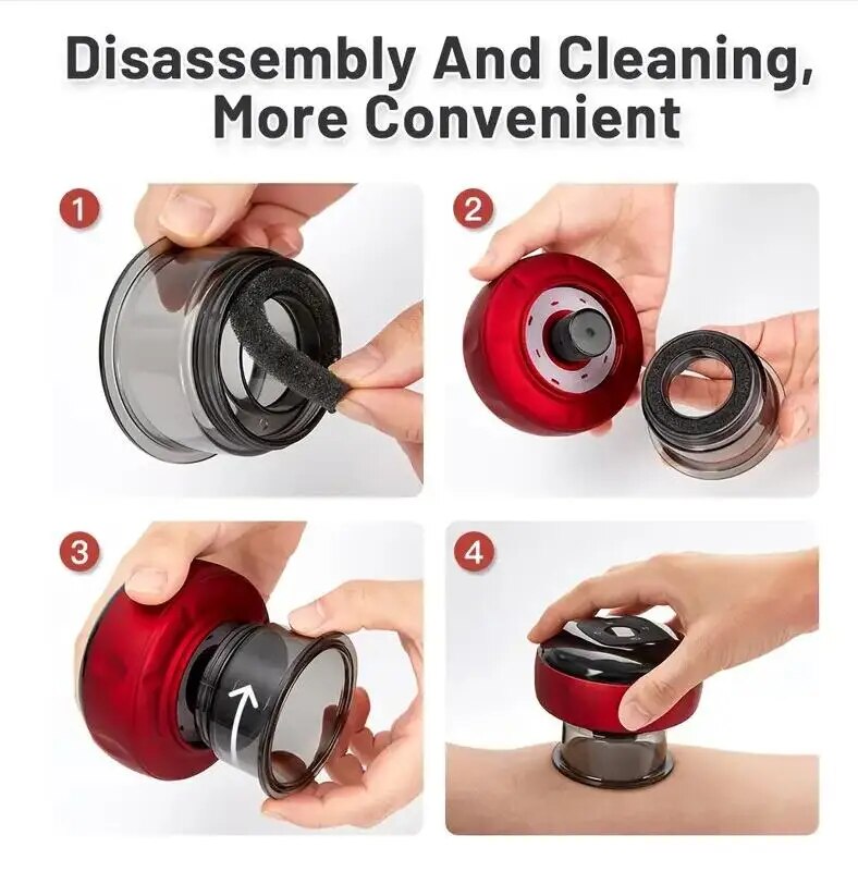 Smart Electric Vacuum Body Scraping Massage, Cupping Heating Suction Cup, Back Neck Arm Massager Device