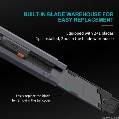 Compact Pocket Utility Knife With Safety Lock And Carbon Steel Blade 5