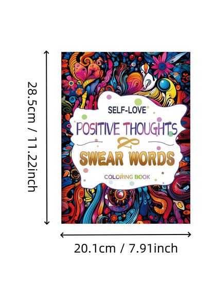 Original Positive Thoughts Art Coloring Book, Upgraded Thickened Paper, Gift for Holiday and Birthday