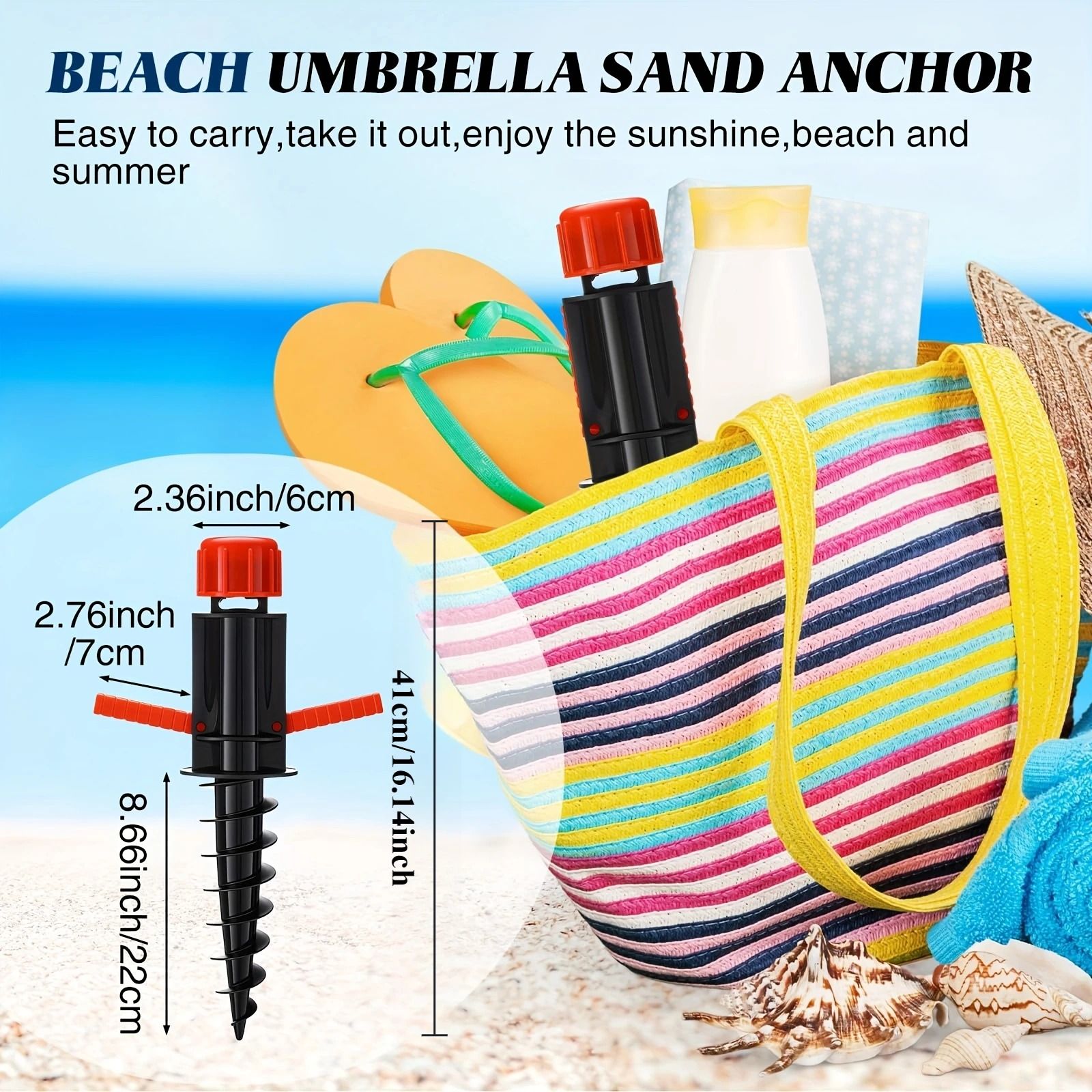 Universal Beach Umbrella Anchor With 360 WindResistant Design 6