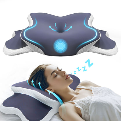 Cervical Pillow, Memory Foam Pillow, Neck Support, Contour Ergonomic Orthopedic, Neck Pain Relief for All Sleep Position