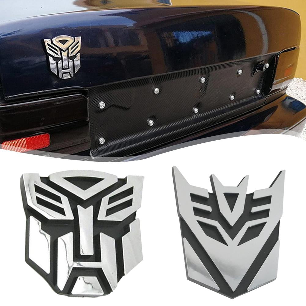 3D Decepticon Emblem Sticker, Transformer Badge, Cool Autobots Logo, Tail Decal, Motorcycle Car Styling Accessories