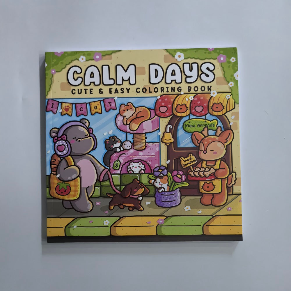 Cute Animal Drawing Book for Stress Relief, The Perfect Gift for Birthdays and Christmas, Calm Days Coloring Book