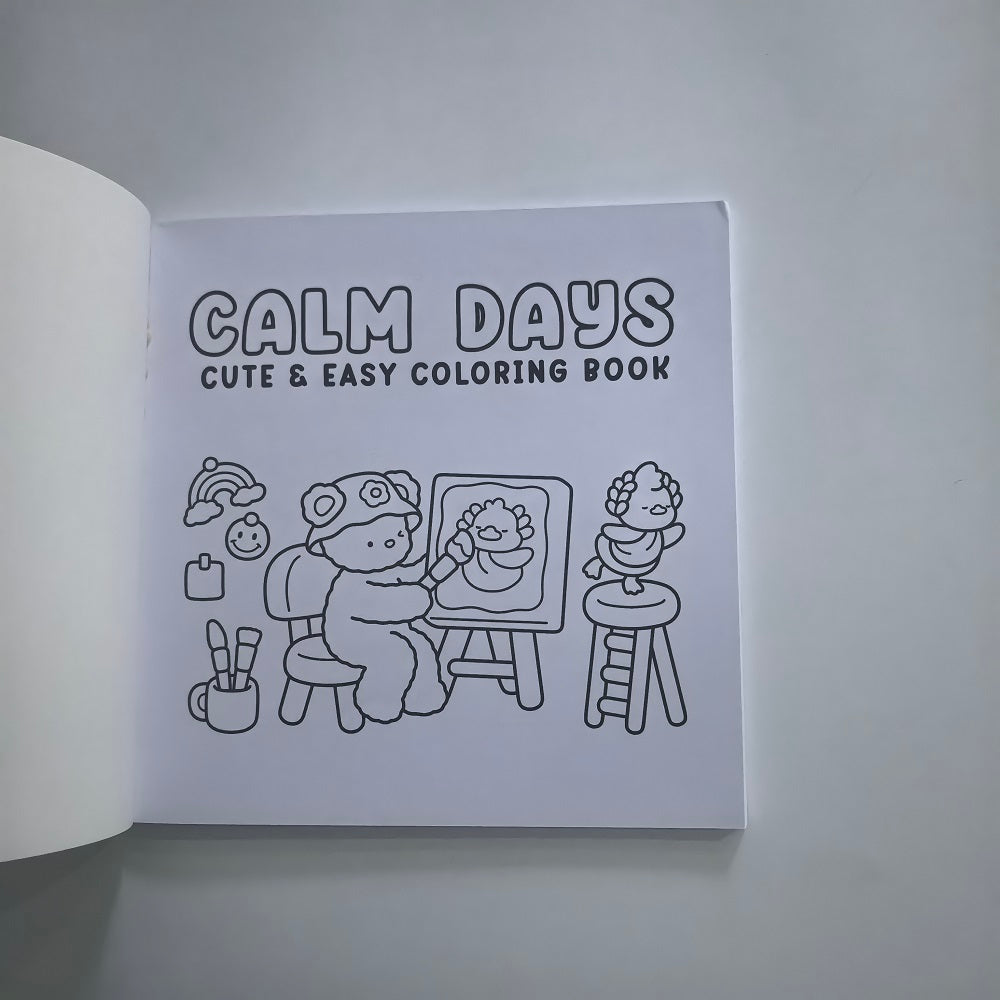 Cute Animal Drawing Book for Stress Relief, The Perfect Gift for Birthdays and Christmas, Calm Days Coloring Book