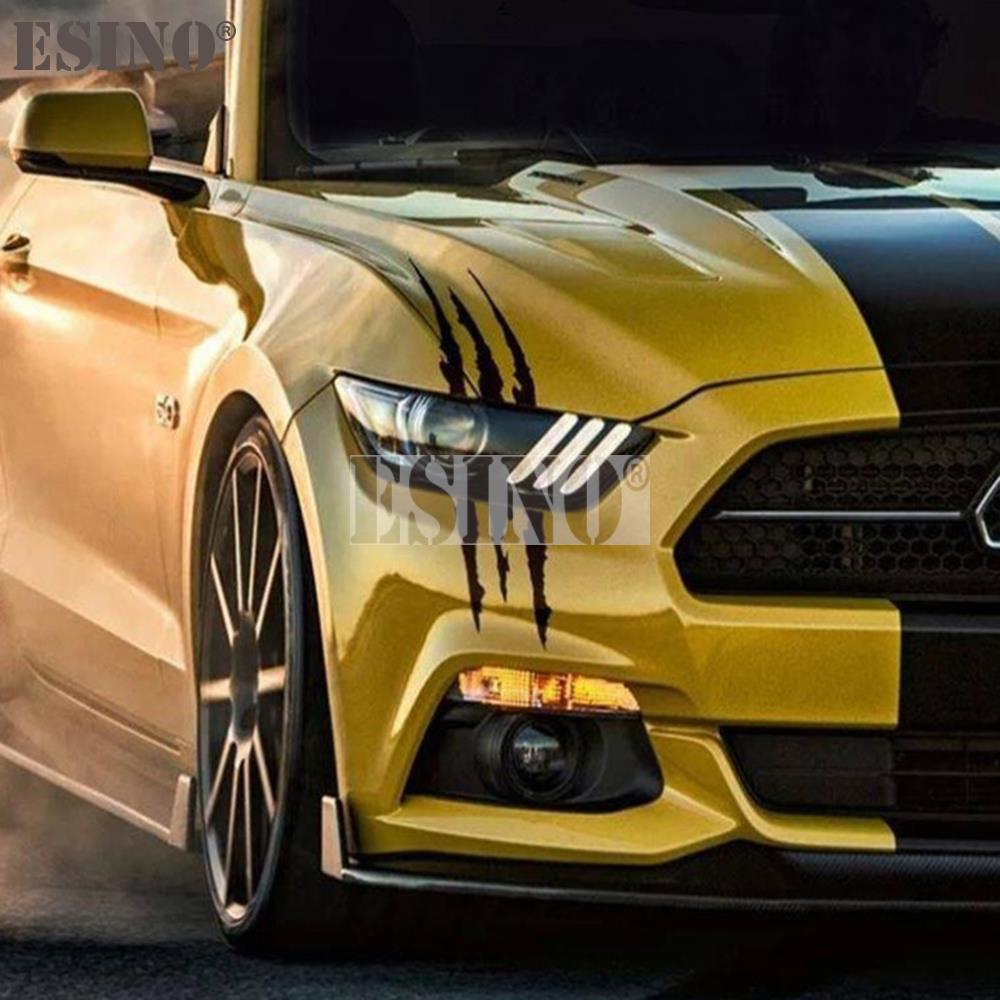 PVC Carving Vinyl Decal Ghost Claw Scratch Stripe Auto Body Decorative Stickers Headlight Car Styli 1