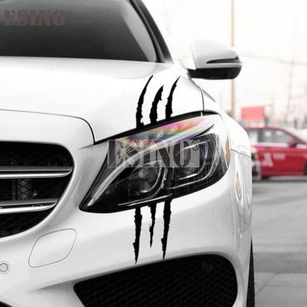 PVC Carving Vinyl Decal, Ghost Claw Scratch Stripe, Auto Body Decorative Stickers, Headlight Car Styling