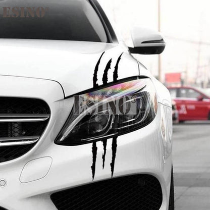 PVC Carving Vinyl Decal, Ghost Claw Scratch Stripe, Auto Body Decorative Stickers, Headlight Car Styling