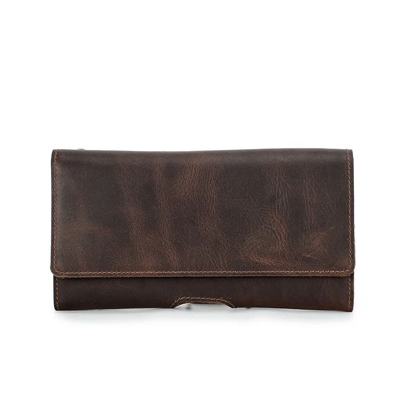 Genuine Leather Mens Waist Bag  Vintage Travel Fanny Pouch And Phone Belt Wallet 6
