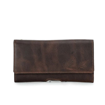 Genuine Leather Mens Waist Bag  Vintage Travel Fanny Pouch And Phone Belt Wallet 6