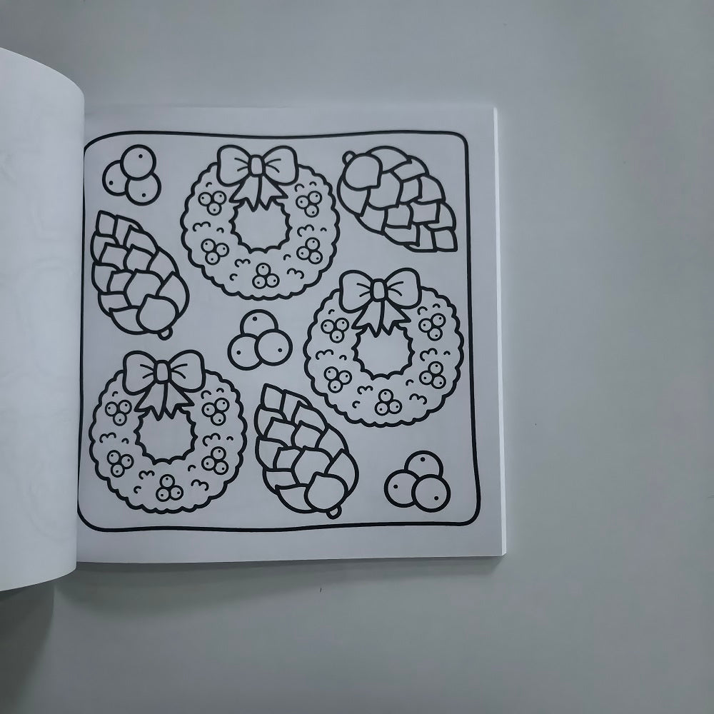 Christmas Coloring Book for Adults and Kids, Stress Relief Art Therapy, Perfect Gift for Holiday Parties and Birthdays