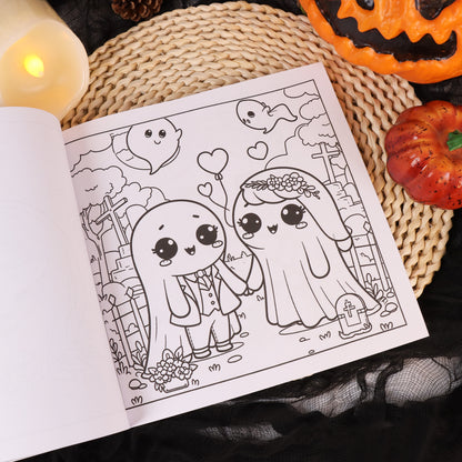Halloween Themed Adult Coloring Book, Perfect Gift for Christmas, Birthdays, and Parties for Friends, Family, Colleagues
