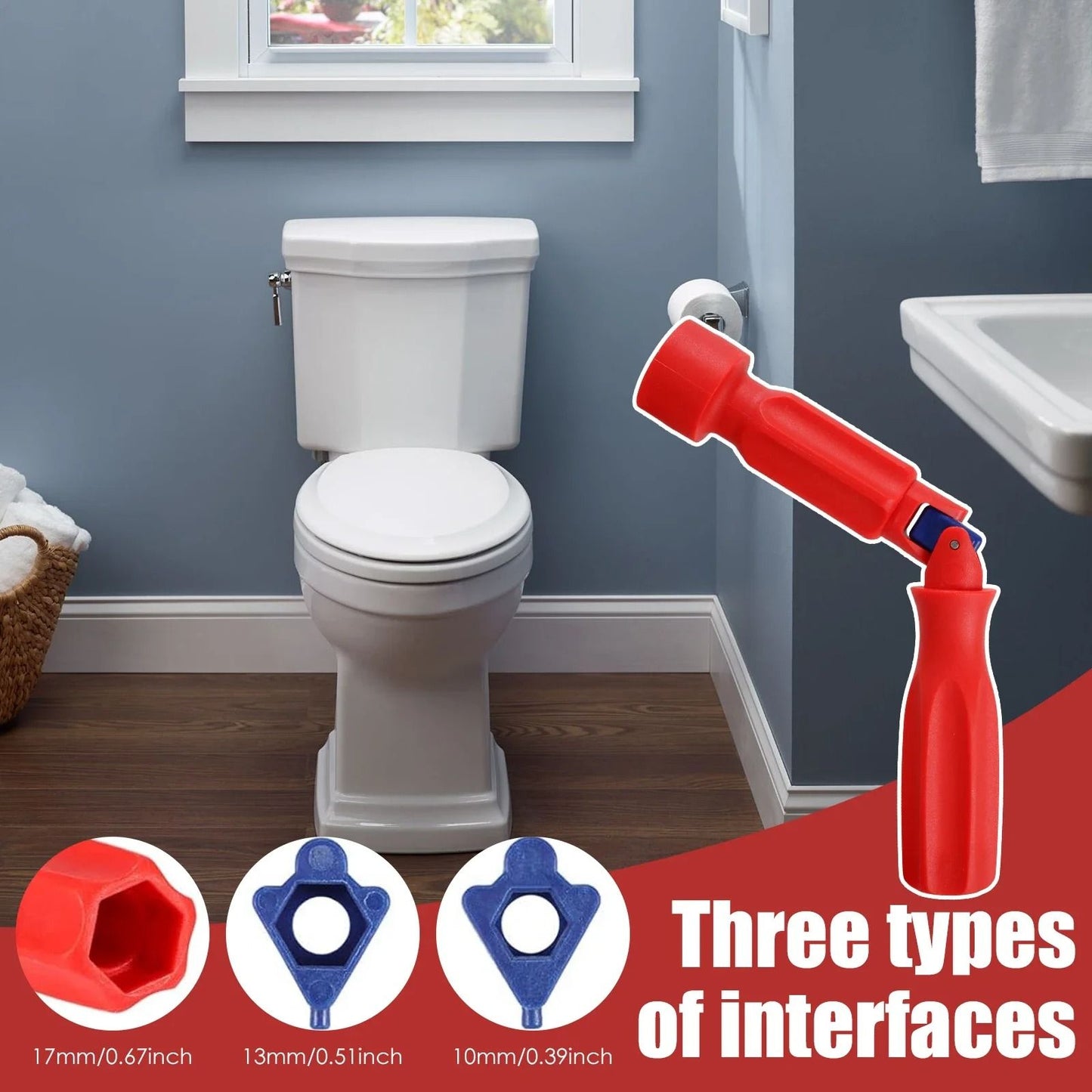 Universal Toilet Seat Fitting Wrench  101317mm MultiSize Installation Spanner With AntiSlip Grip Ro 3