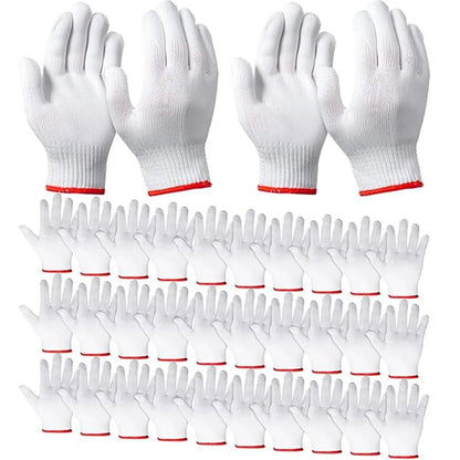 Cotton Safety Grip Work Gloves Pack (12 Pairs)