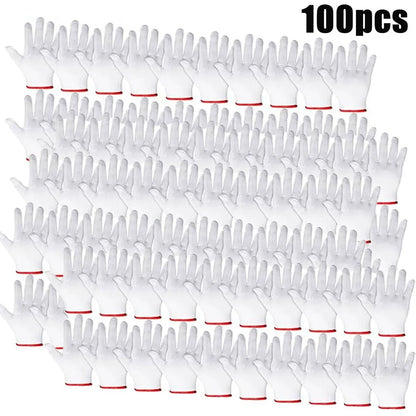 Cotton Safety Grip Work Gloves Pack 12 Pairs 8