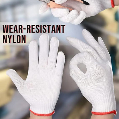 Cotton Safety Grip Work Gloves Pack 12 Pairs 3