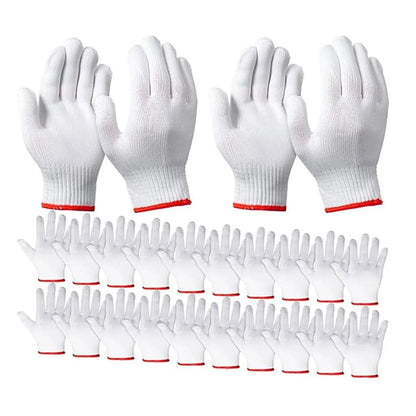Cotton Safety Grip Work Gloves Pack 12 Pairs 6