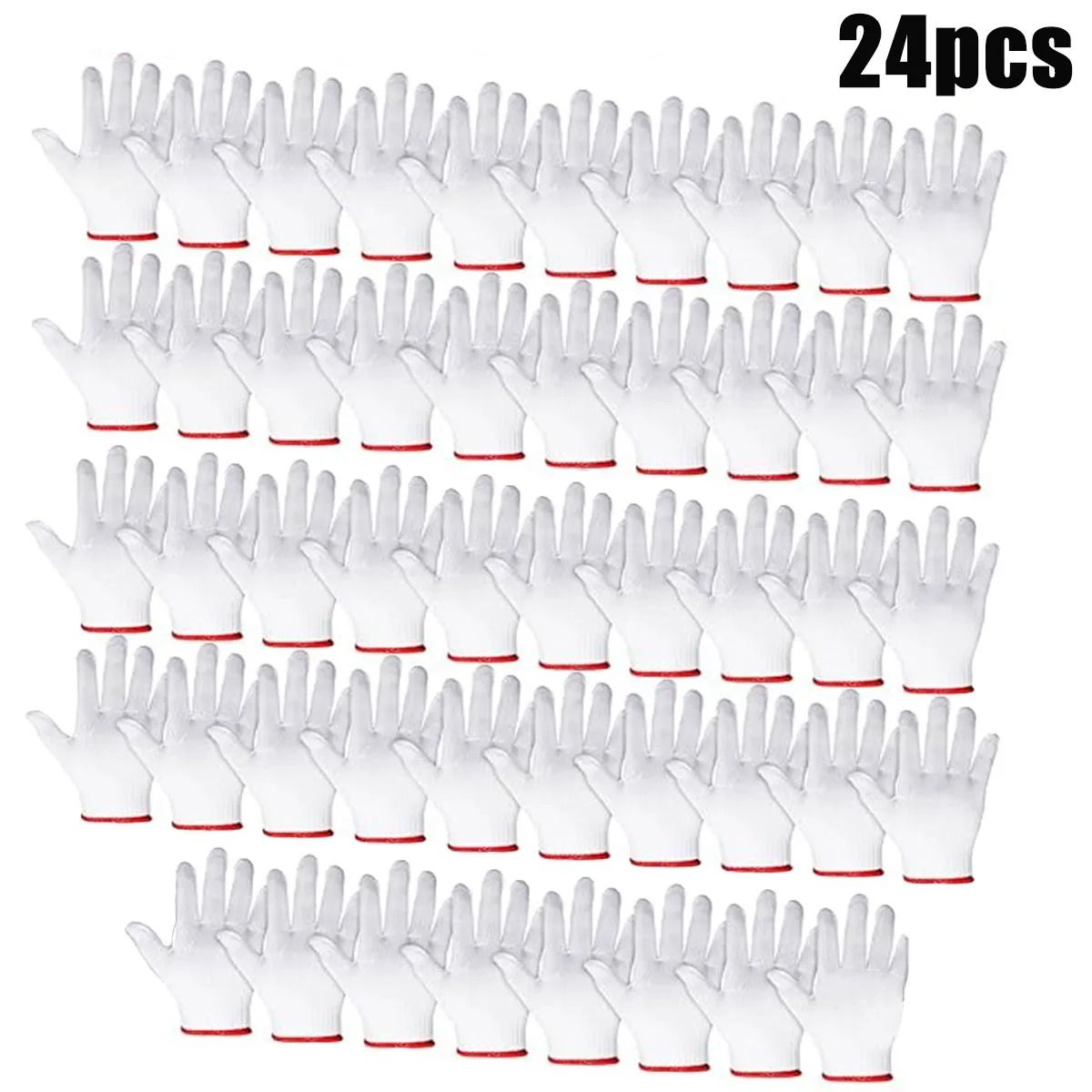 Cotton Safety Grip Work Gloves Pack 12 Pairs 7