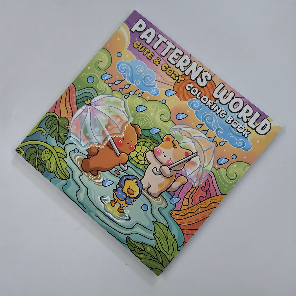 Patterns World Cozy Coloring Book for Adults, Cute Drawing Book, Perfect Gift for Christmas Party and Birthday