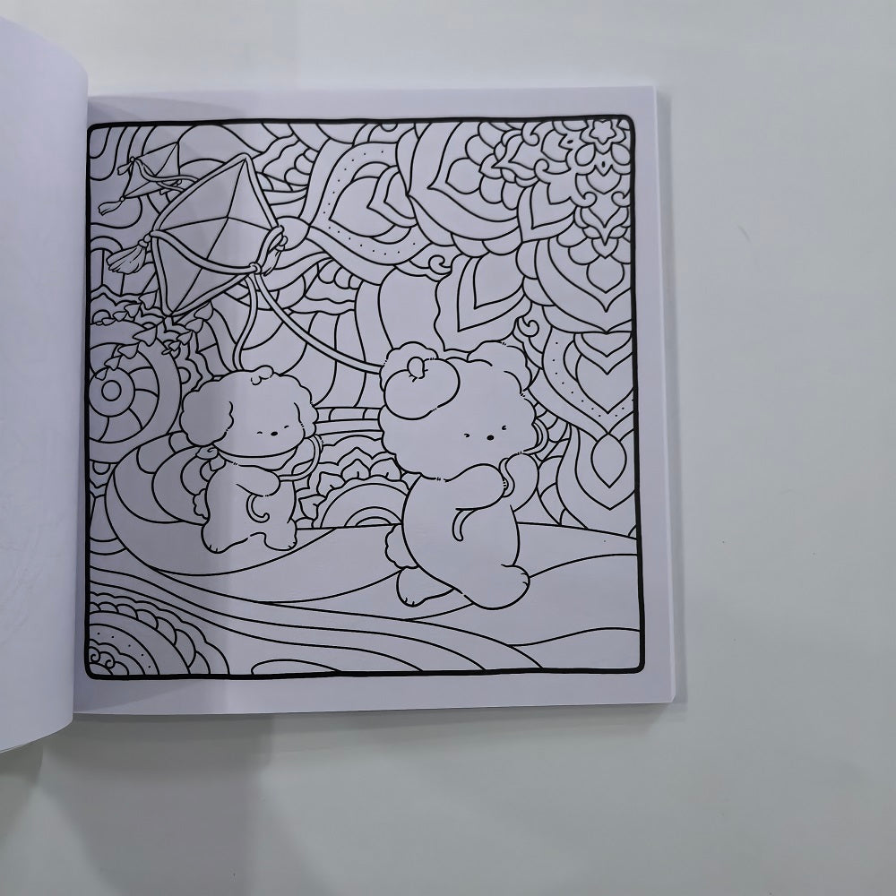 Patterns World Cozy Coloring Book for Adults, Cute Drawing Book, Perfect Gift for Christmas Party and Birthday