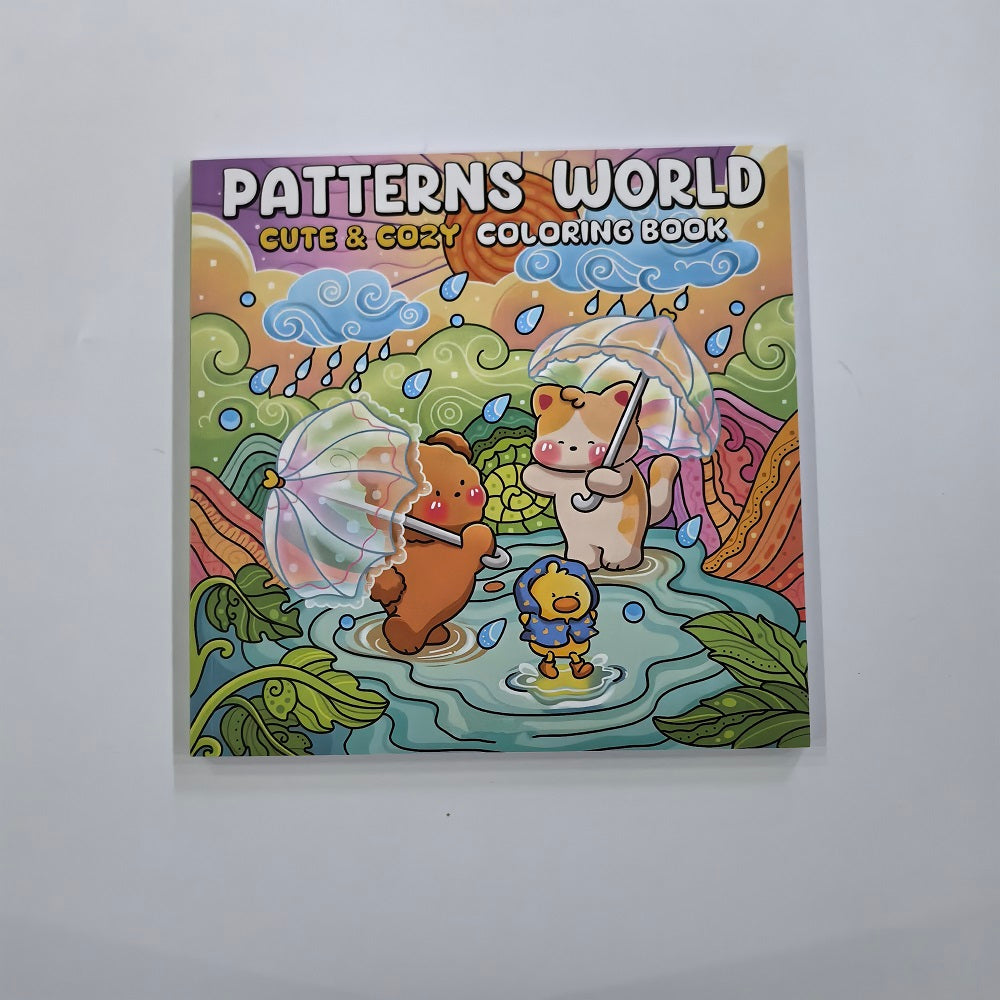 Patterns World Cozy Coloring Book for Adults, Cute Drawing Book, Perfect Gift for Christmas Party and Birthday